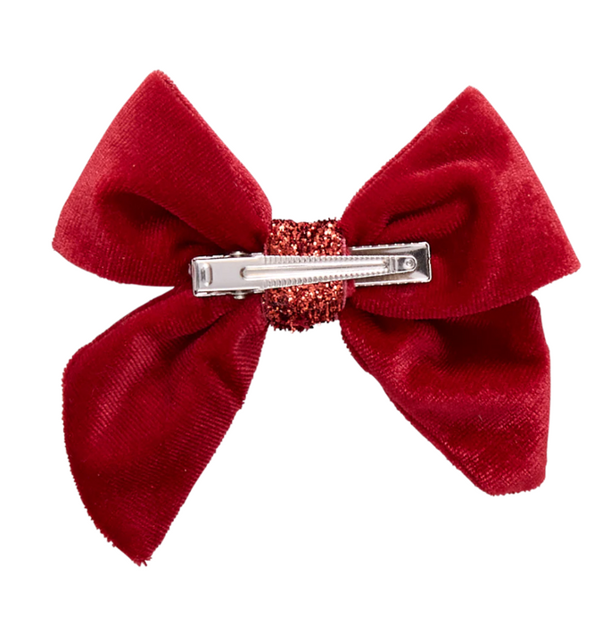 Red Velour Bow