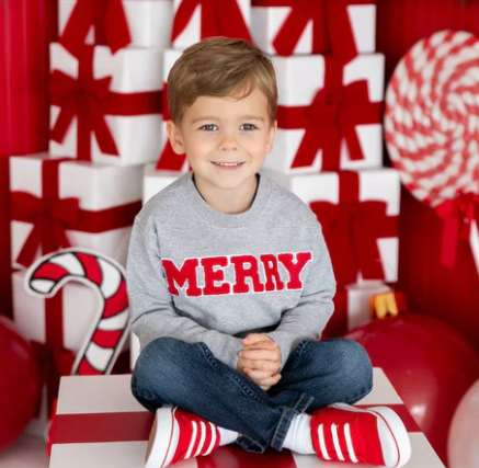 Merry Patch Sweatshirt | Gray