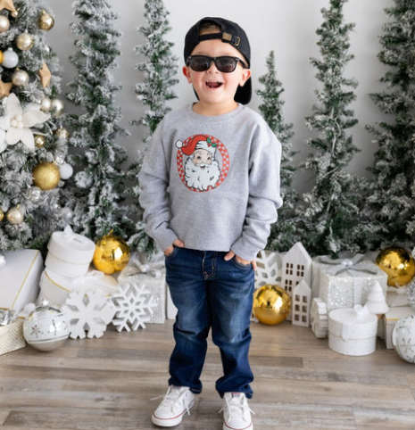 Retro Santa Sweatshirt | Gray