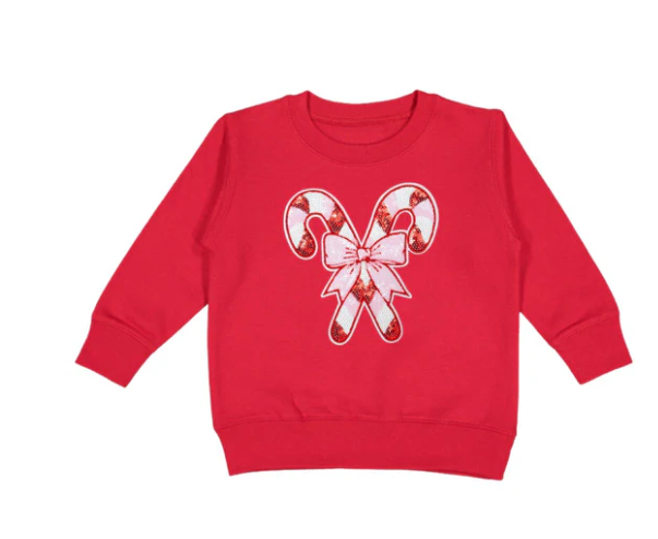 Candy Cane Patch Sweatshirt | Red