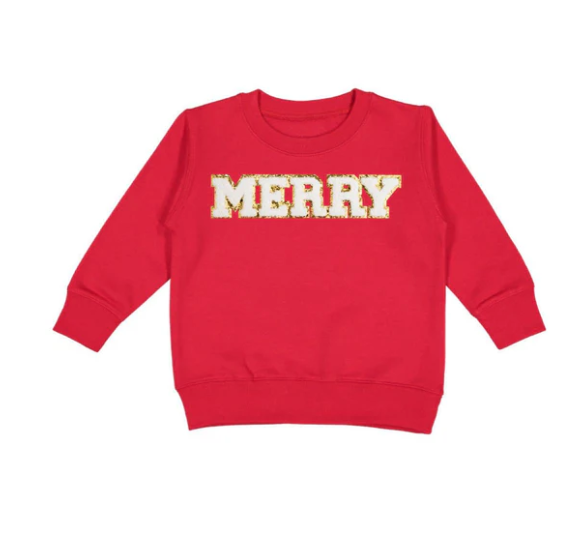 Merry Patch Sweatshirt | Red