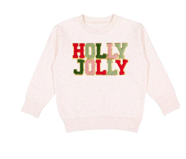Holly Jolly Patch Sweatshirt | Natural