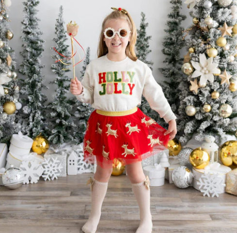 Reindeer Sequin Christmas Tutu