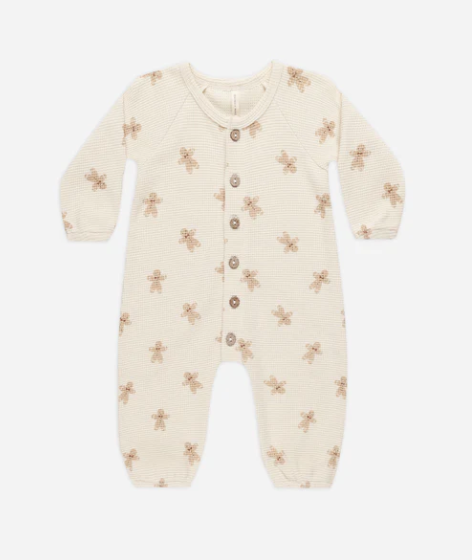 Waffle Long Sleeve Jumpsuit | Gingerbread
