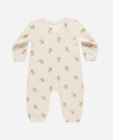Waffle Long Sleeve Jumpsuit | Gingerbread