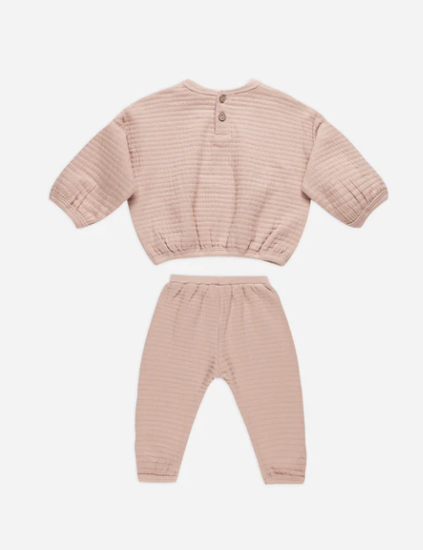 Textured Sweat Set | Blush