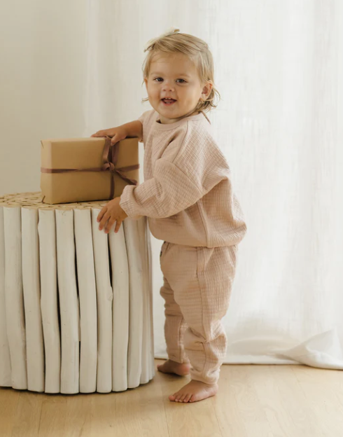 Textured Sweat Set | Blush