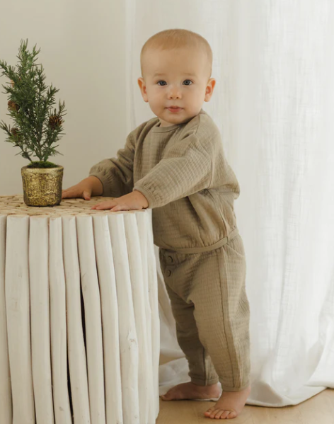 Textured Sweat Set | Olive