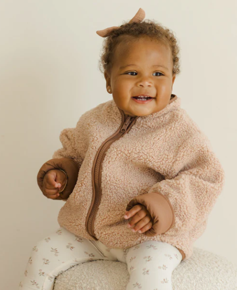 Shearling Zip Jacket | Blush