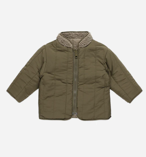 Shearling Zip Jacket | Olive