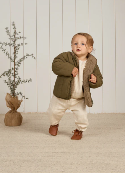 Shearling Zip Jacket | Olive