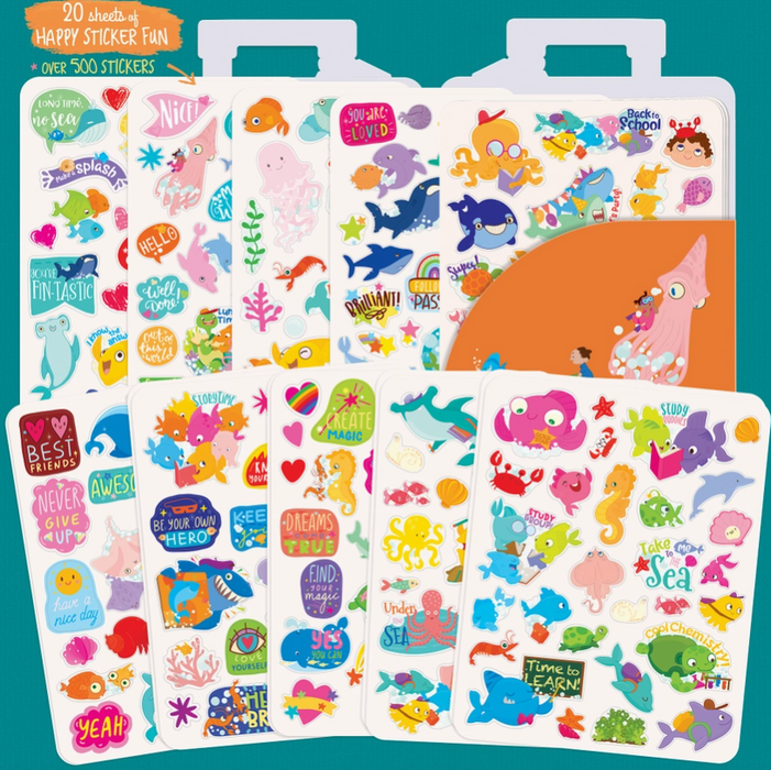 500+ Stickers on the Go | School of Fish