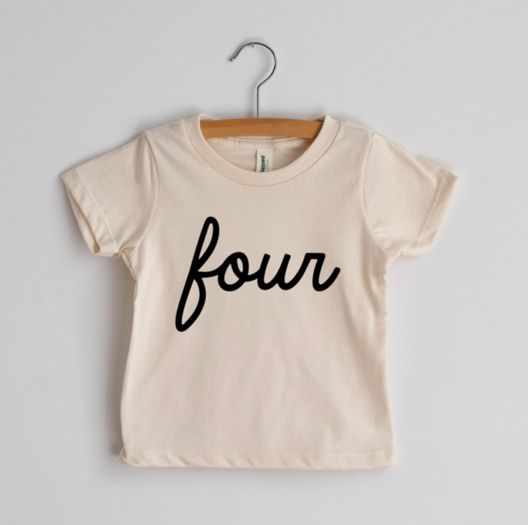 Script Birthday Tee | Four