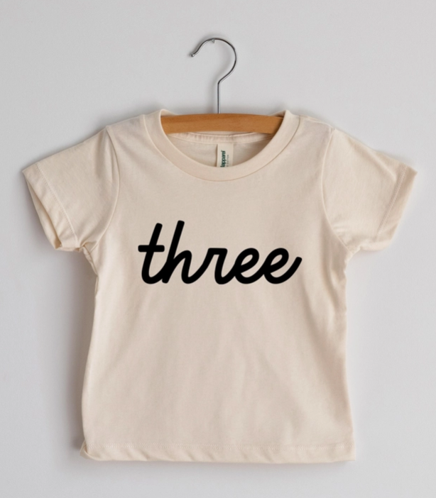Script Birthday Tee | Three