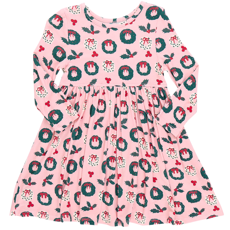 Organic Steph Dress | Wreaths and Holly