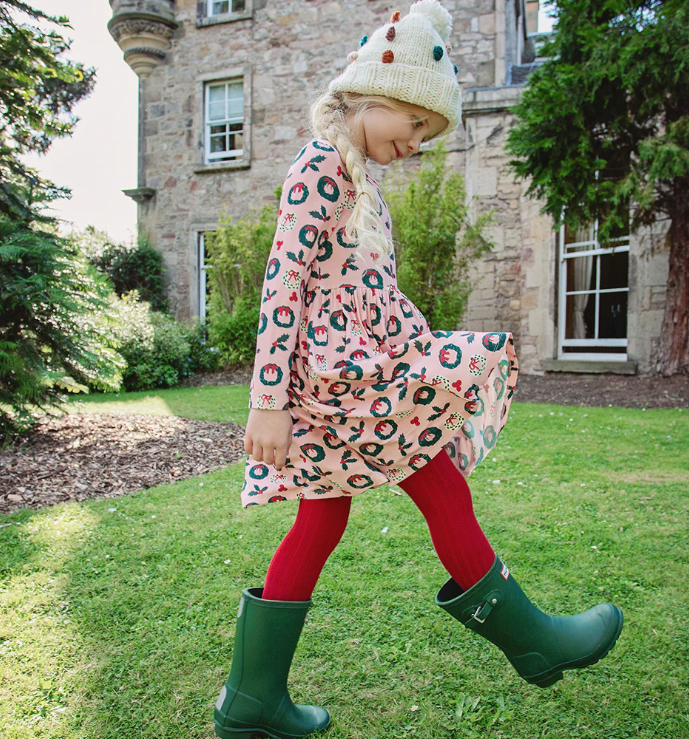 Organic Steph Dress | Wreaths and Holly