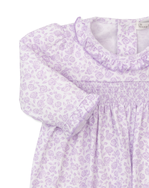 Lilac Summer Gardens Sack w/Smocking