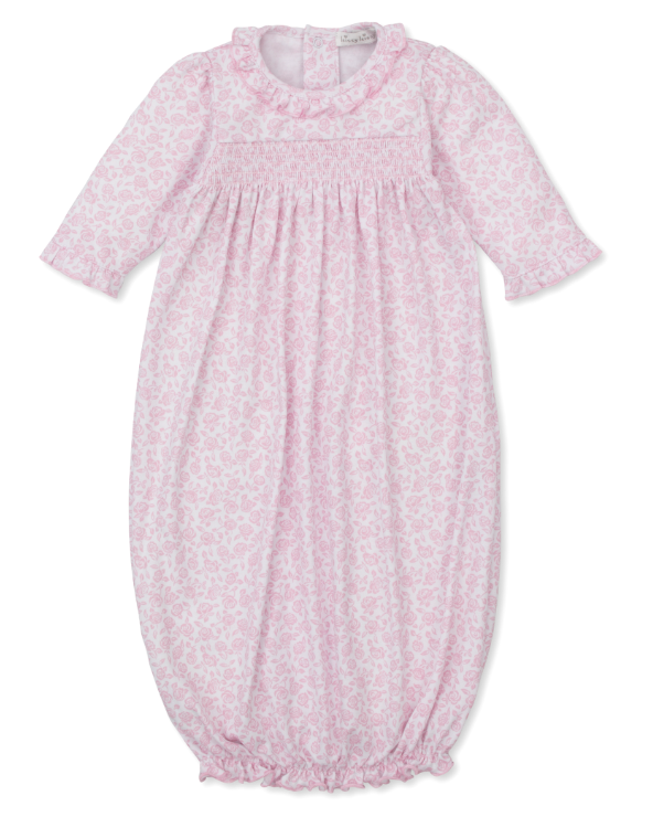 Pink Summer Gardens Sack w/Smocking