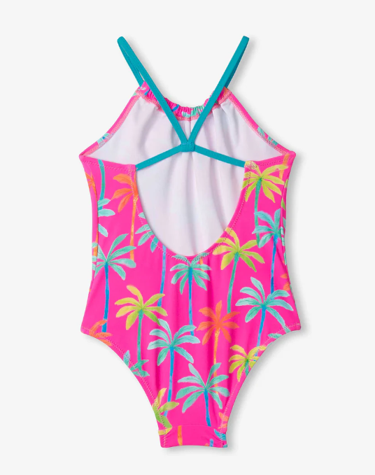 Painted Palms Gather Front Swimsuit
