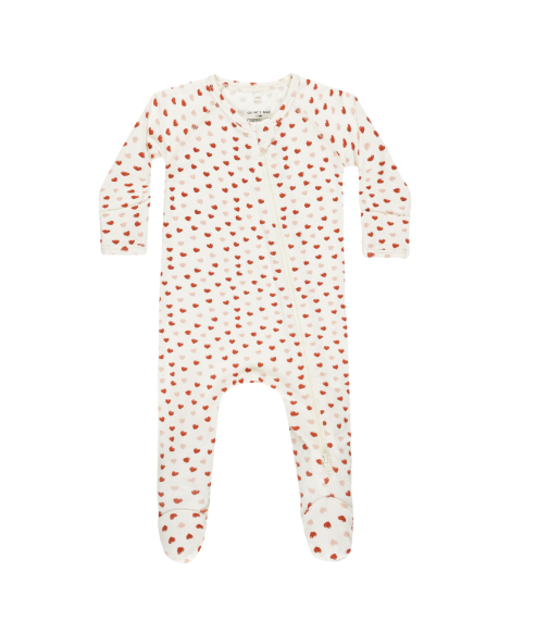 Bamboo Zip Footie | Valentines