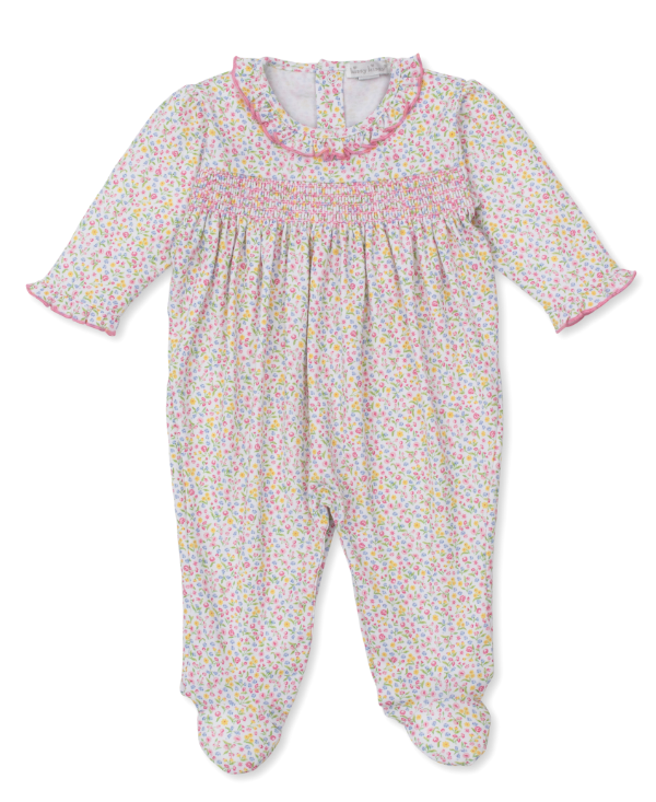 Garden Trellis Footie w/Smocking