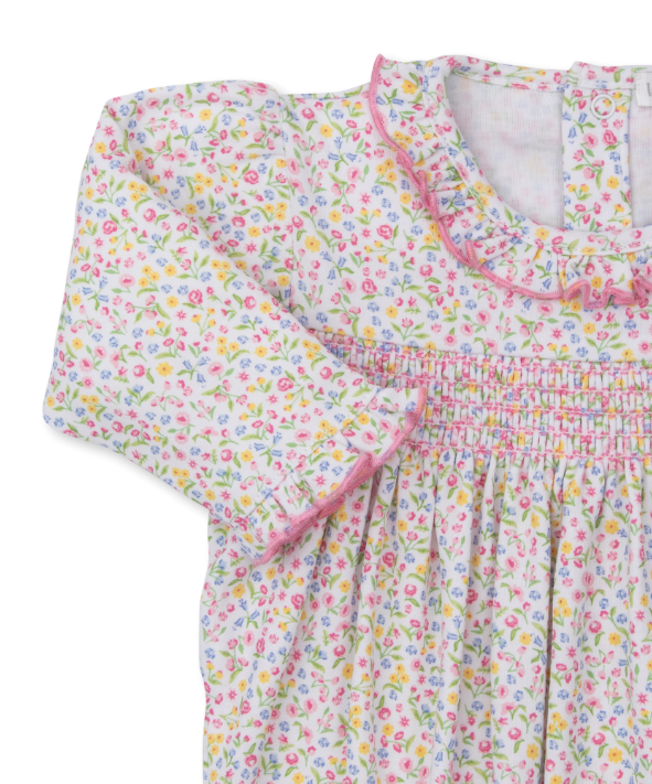 Garden Trellis Footie w/Smocking