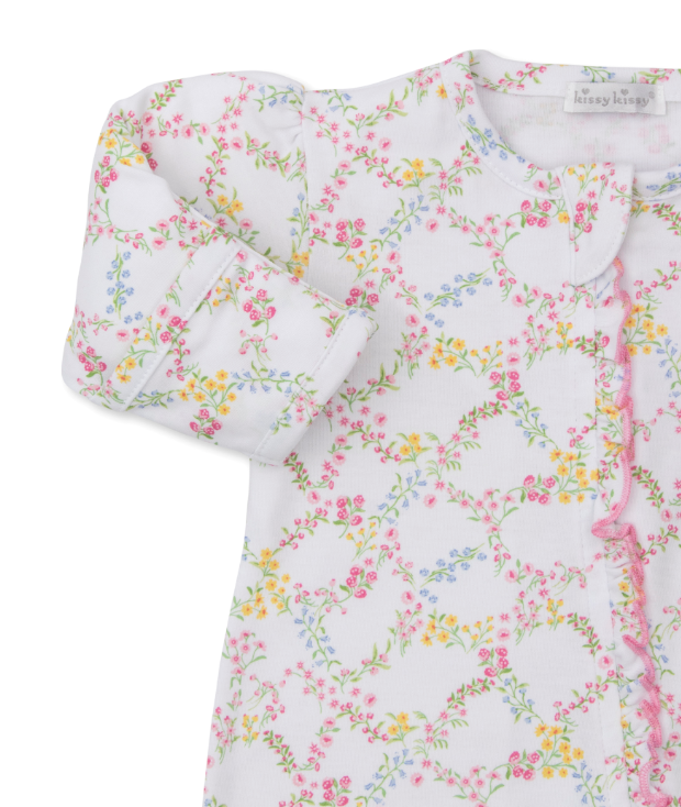 Garden Trellis Footie w/Zipper