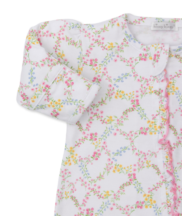 Garden Trellis Footie w/Zipper