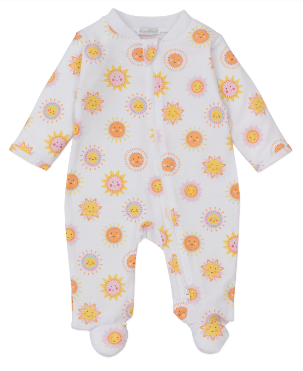 PJs Sunshine Abounds Footie w/Zipper