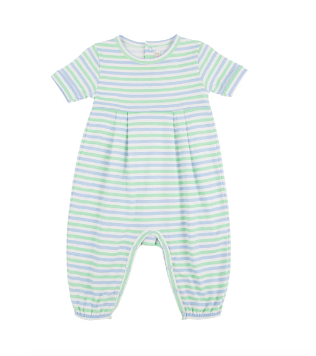 SS Bradford Romper | Kennedy Cruise Stripe w/Beale Street Blue