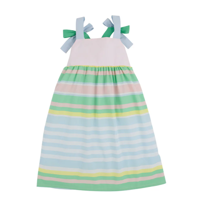 Macie Midi Dress Broadcloth | Sarasota Stripe