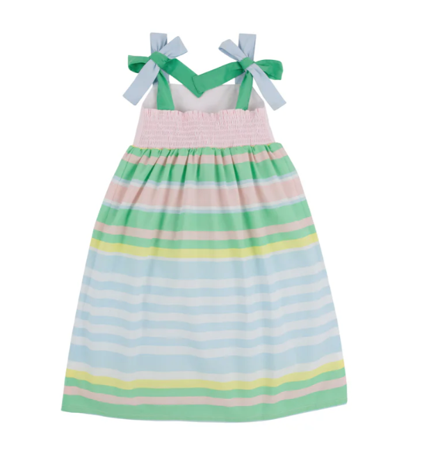 Macie Midi Dress Broadcloth | Sarasota Stripe