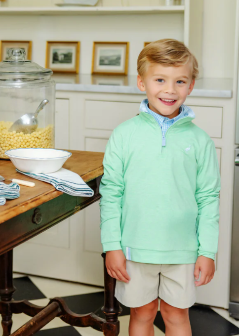 Prepletic Hayword Half-Zip | Grace Bay Green w/Beale Street Blue Stripe