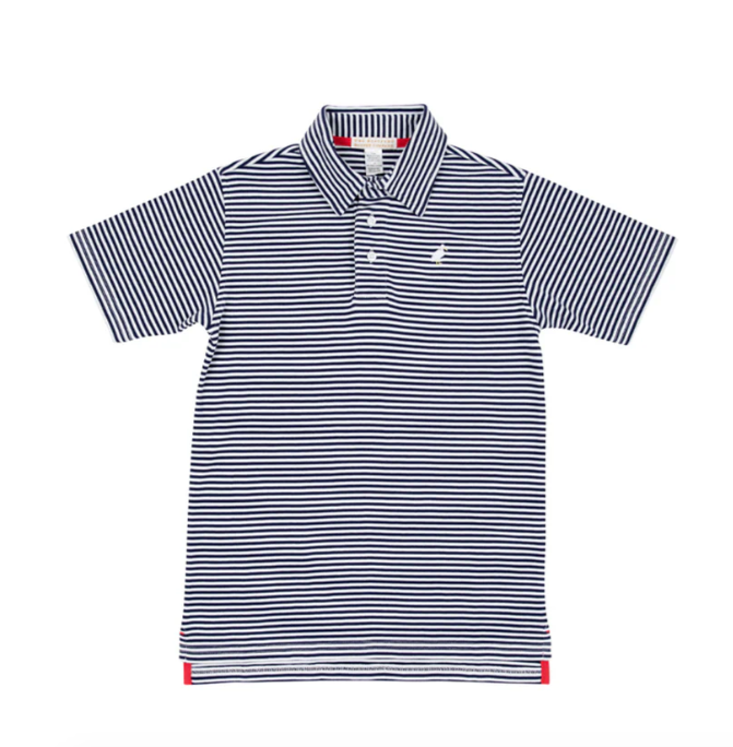 Prim and Proper Polo | Nantucket Navy Stripe