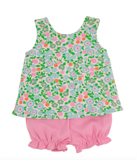Bettye Bloomer Set | Natchez and Nectarines with Hamptons Hot Pink