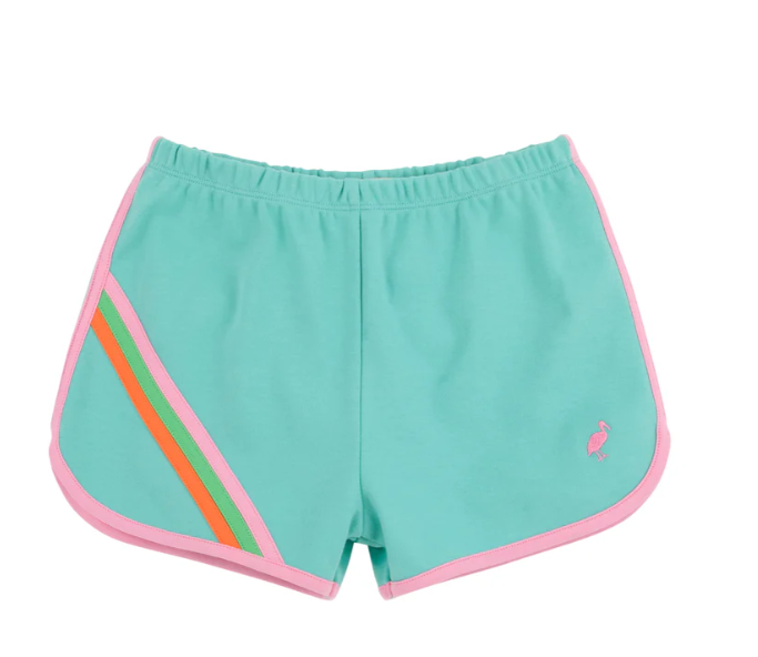 Cheryl Shorts | Turks Teal w/Hamptons Hot Pink
