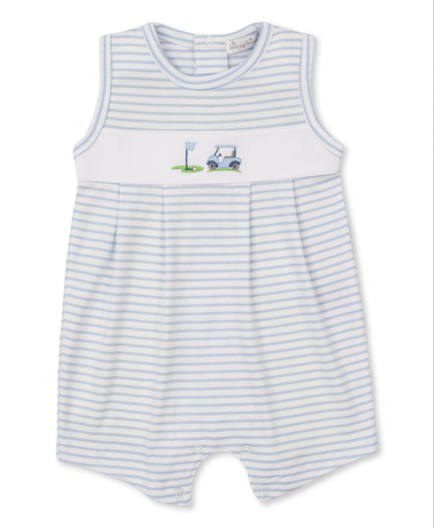 Blue Fairway Foursome Stripe Sleeveless Playsuit