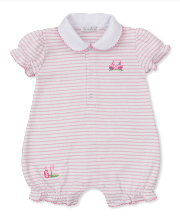 Pink Fairway Foursome Stripe Short Playsuit