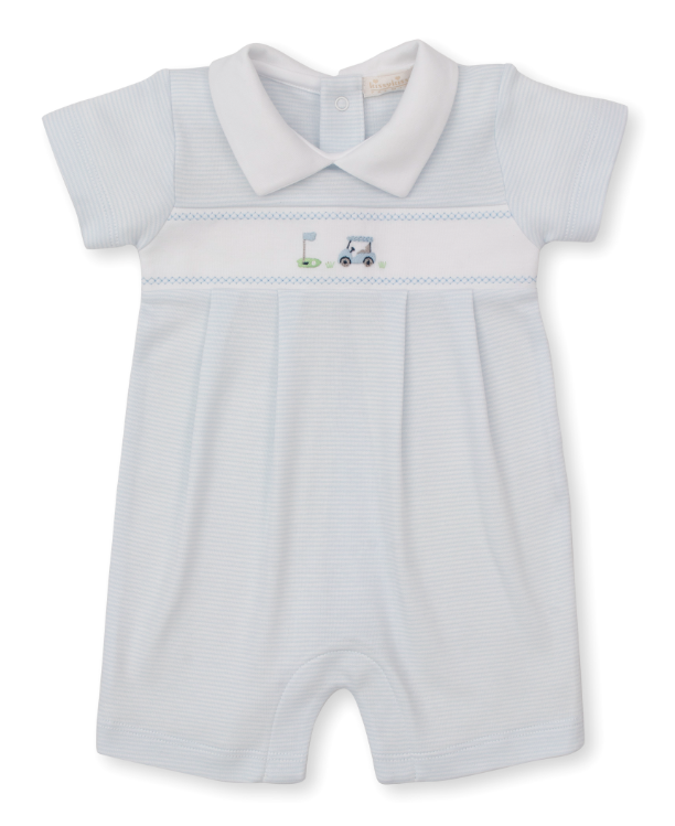 Blue Fairway Foursome Stripe Short Play w/Hand Embroidery