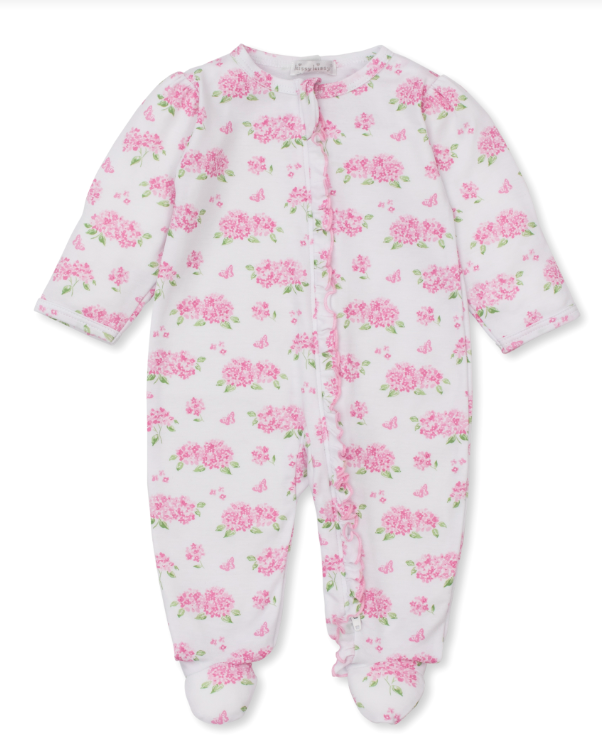 Pink Heavenly Hydrangea Footie w/Zipper