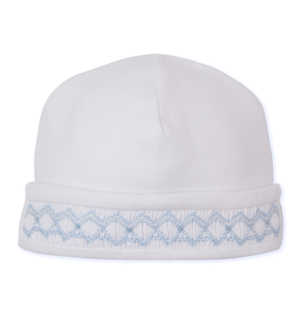 CLB Sum 25 Hat w/Hand Smock | White w/Blue