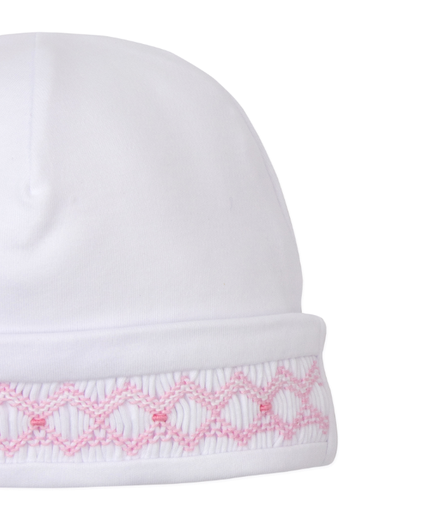 CLB Sum 25 Hat w/Hand Smock | White w/Pink