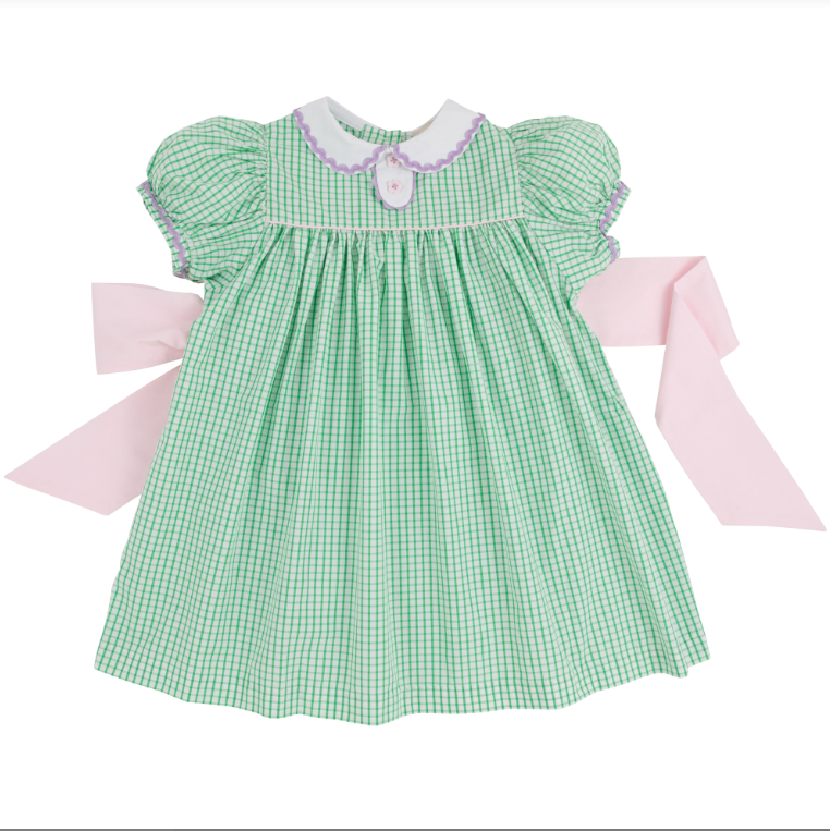 Mary Dal Dress | Kiawah Kelly Green Windowpane