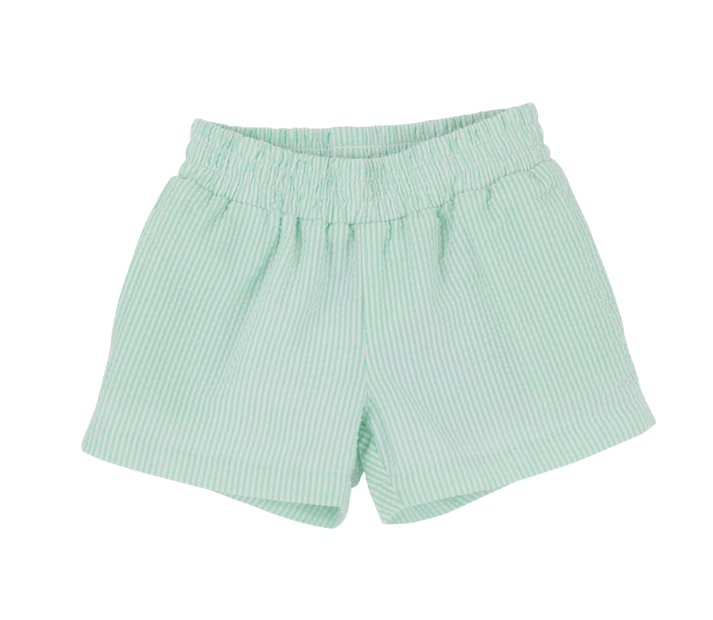 Sheffield Shorts Seersucker | Grace Bay Green w/Worth Ave White