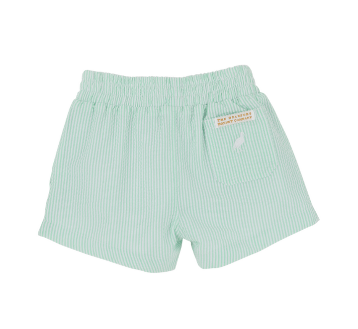 Sheffield Shorts Seersucker | Grace Bay Green w/Worth Ave White