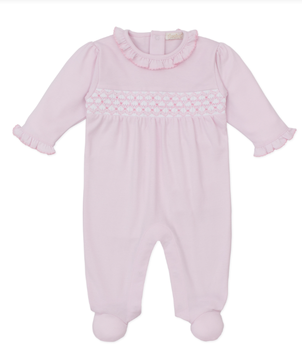 CLB Sum 25 Footie w/ Hand Smock | Pink