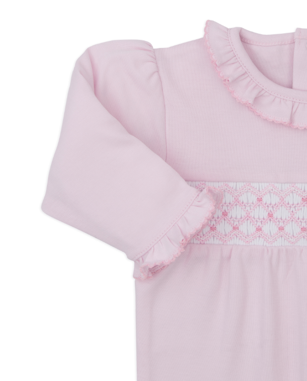 CLB Sum 25 Footie w/ Hand Smock | Pink