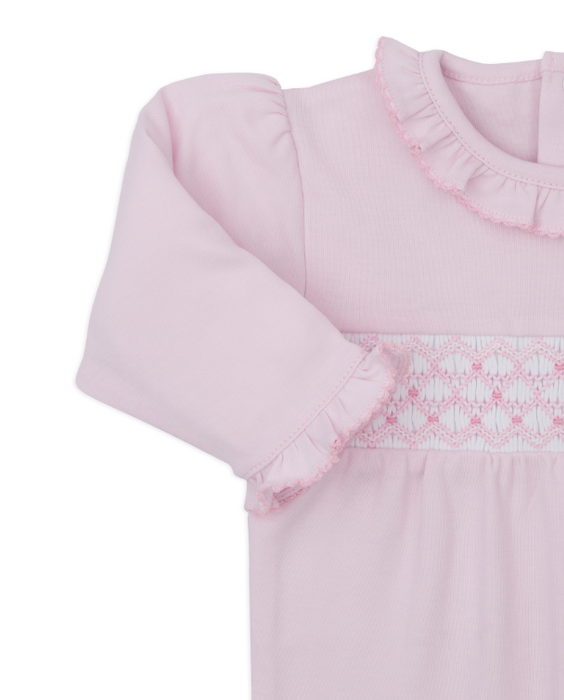 CLB Sum 25 Footie w/ Hand Smock | Pink