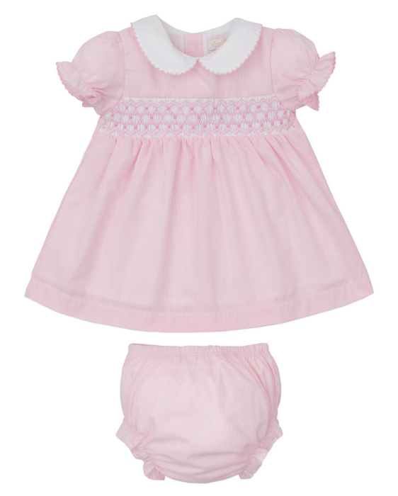 CLB Sum 25 Woven Dress w/Hand Smock | Pink