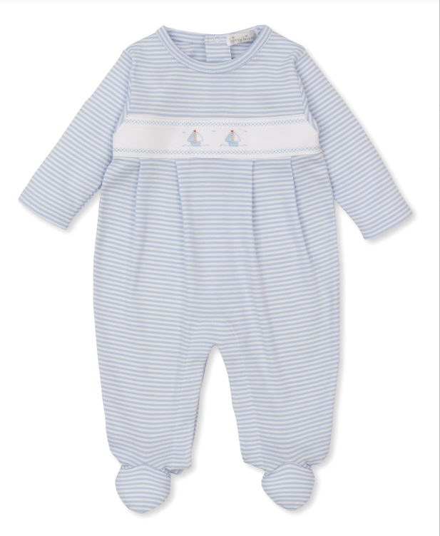 Saturday Regatta Striped Footie | Blue
